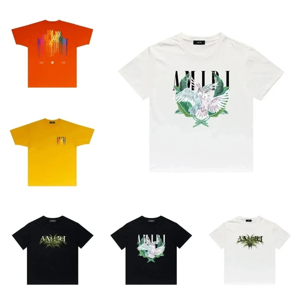 AMIRI Owl & Palm Leaf Graphic T-Shirt White