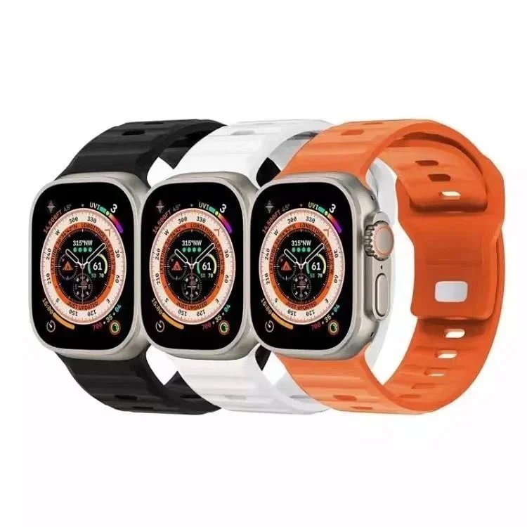 Apple Watch Ultra 2 with Orange Sport Loop Band and Altimeter Display