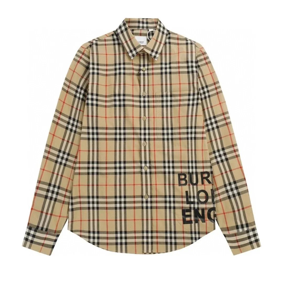 Burberry Vintage Check Print Shirt with Logo Graphic