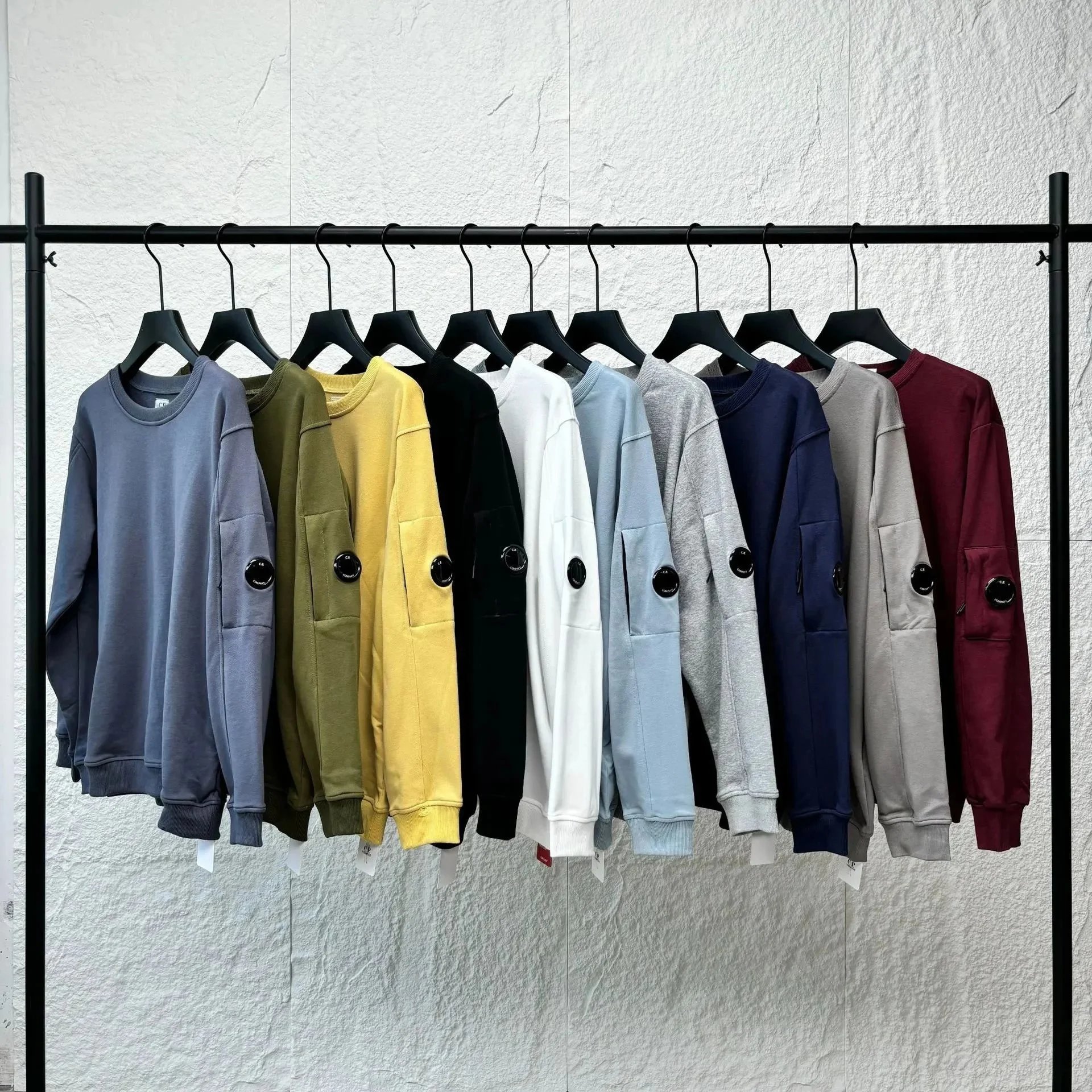 C.P. Company Lens Pocket Sweatshirt - Dusty Blue