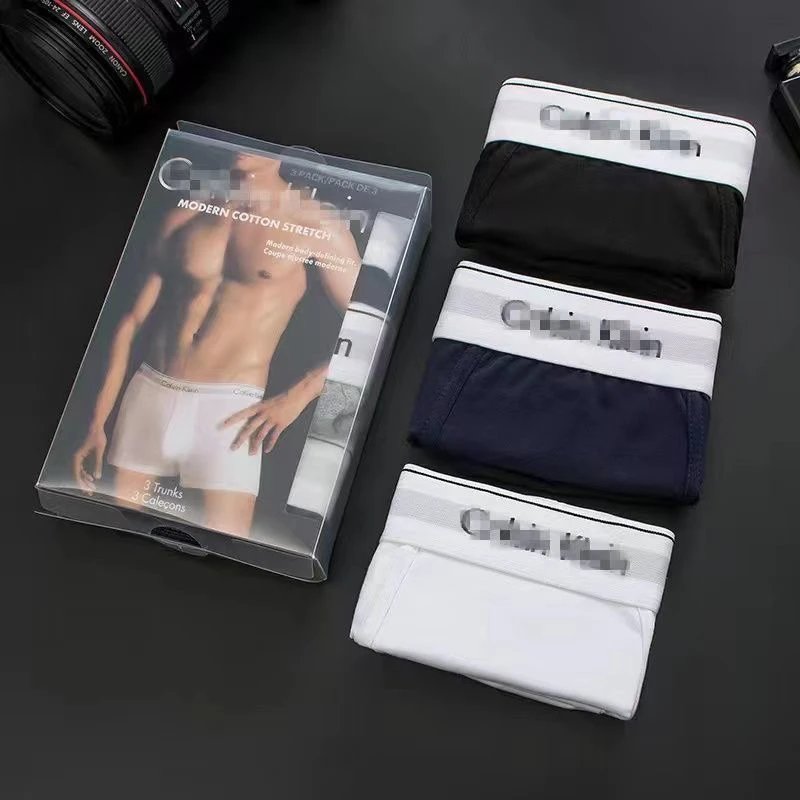Calvin Klein Modern Cotton Stretch Trunks 3-Pack - Black Navy White