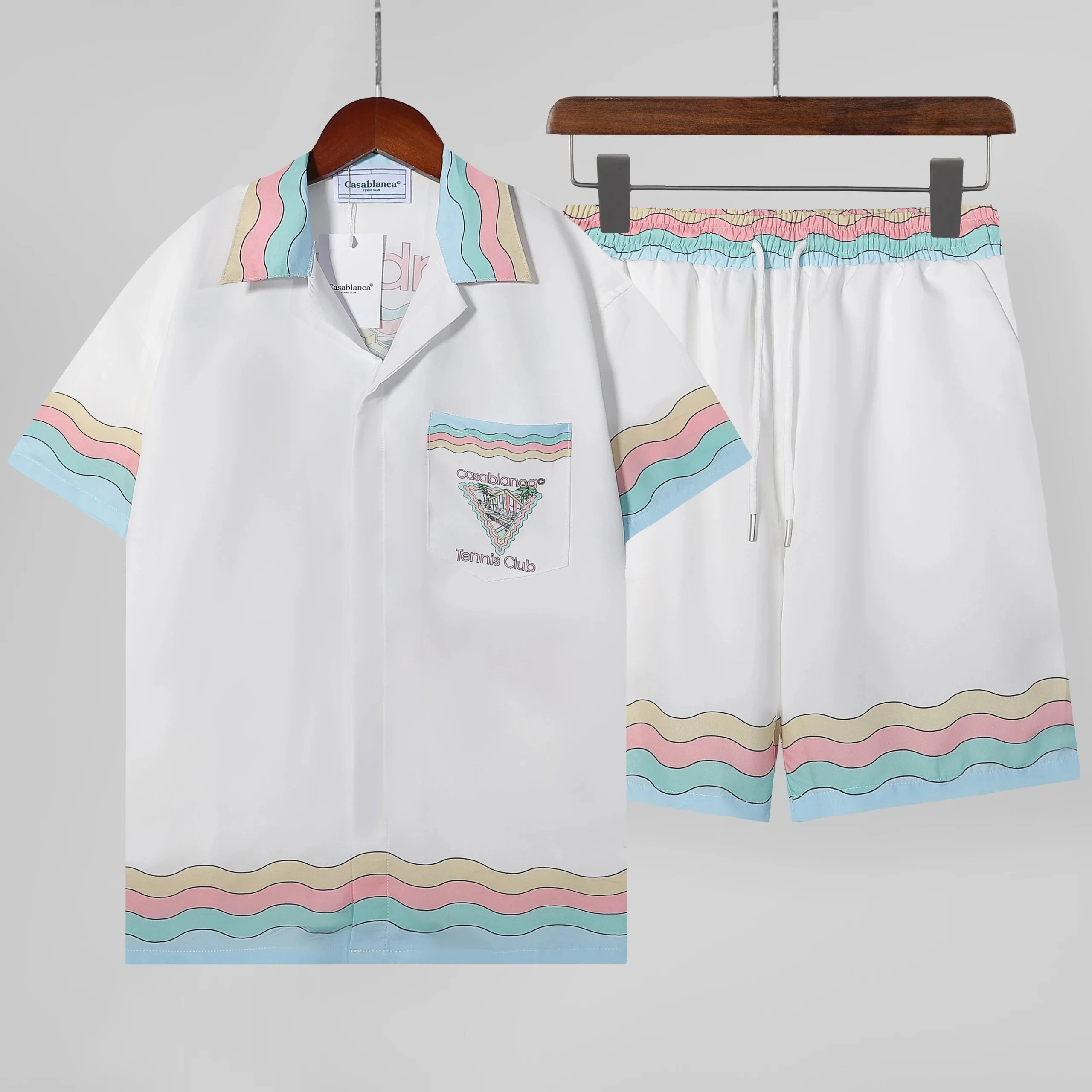Casablanca Tennis Club Short-Sleeve Shirt and Shorts Set