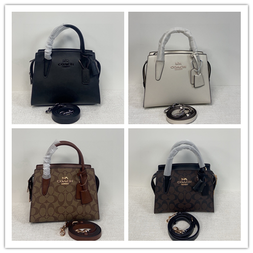 COACH Mini Sierra Top-Handle Bag in Black Leather with Signature Logo