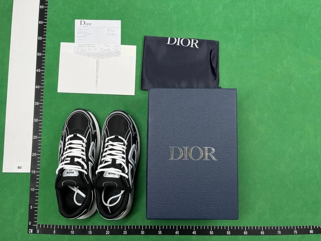 Dior B23 Low-Top Sneakers Black-White Mesh with Silver Logo