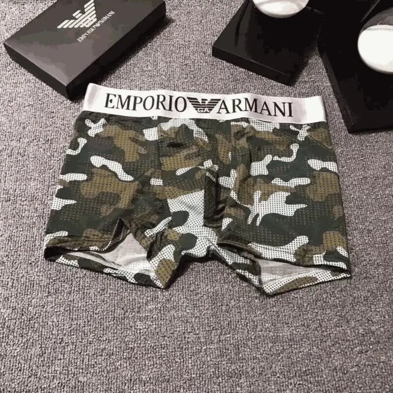 Emporio Armani Camouflage Mesh Boxer Briefs Green White