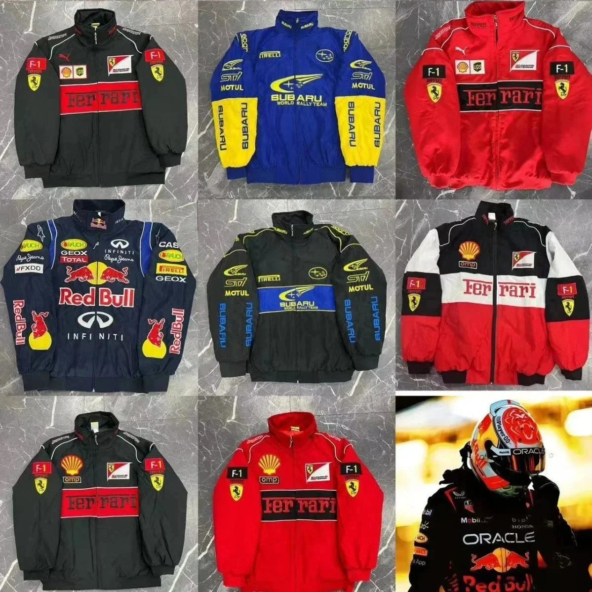 Ferrari F1 Team Racing Jacket Red Black Shell OMP Official
