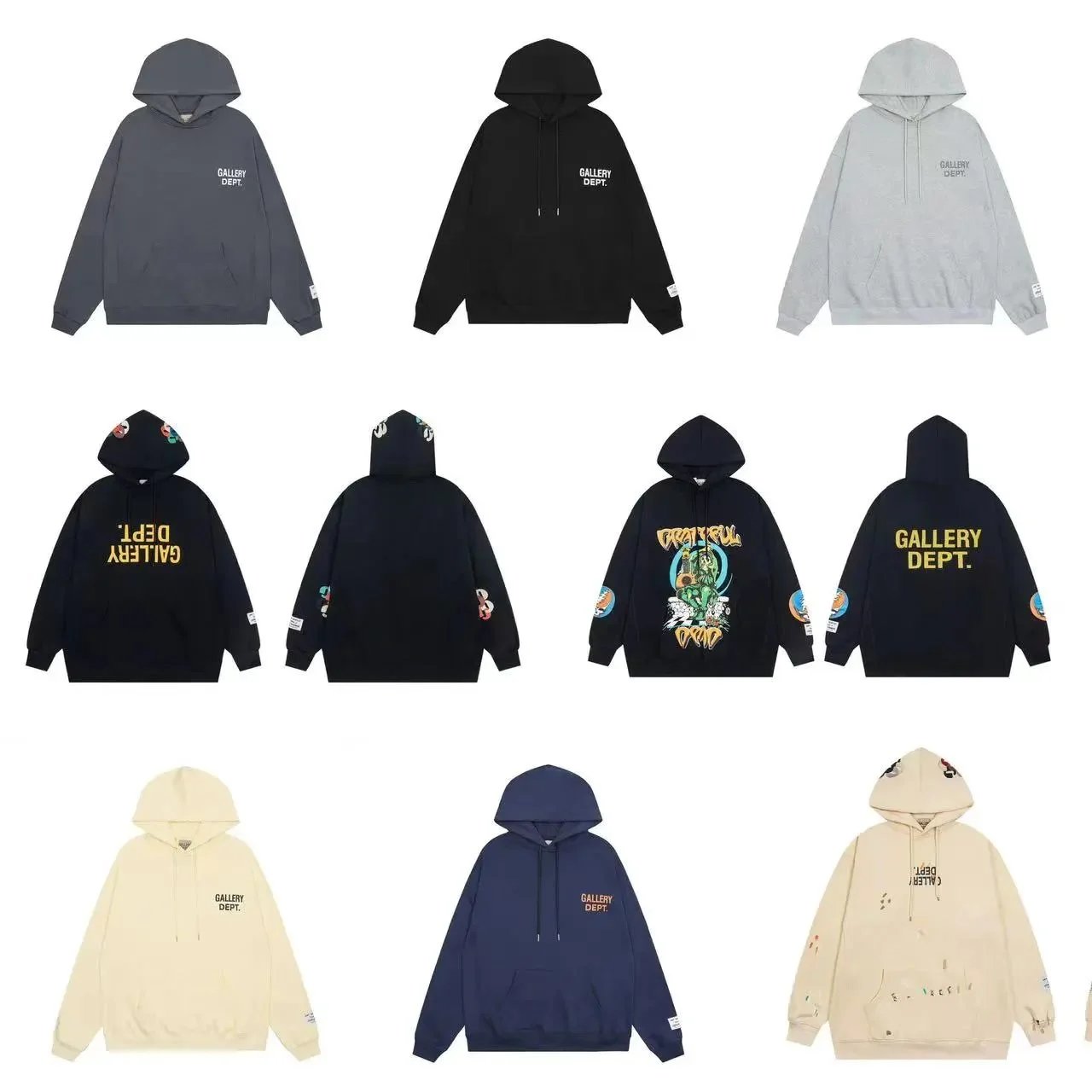 Gallery Dept Grateful Dead Graphic Hoodie Black