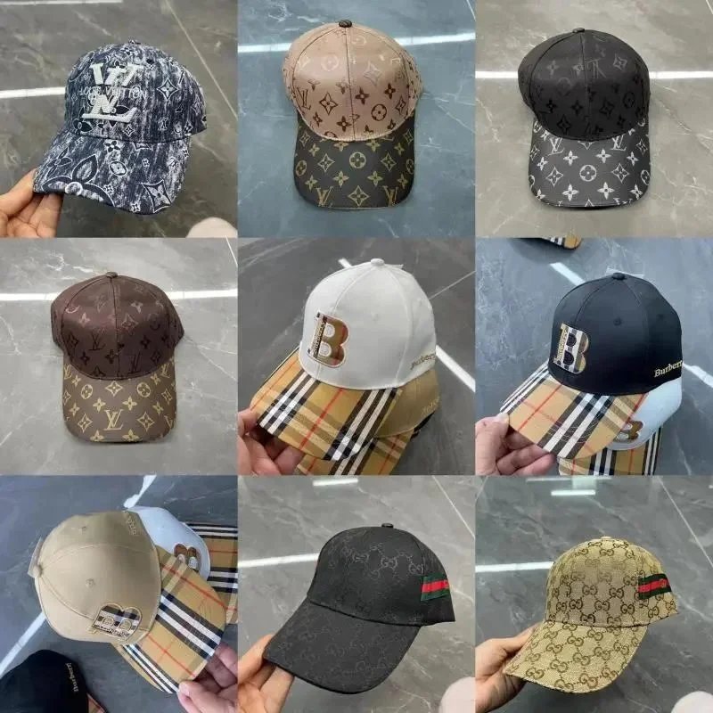 Louis Vuitton Monogram Canvas Baseball Cap with Distressed Print