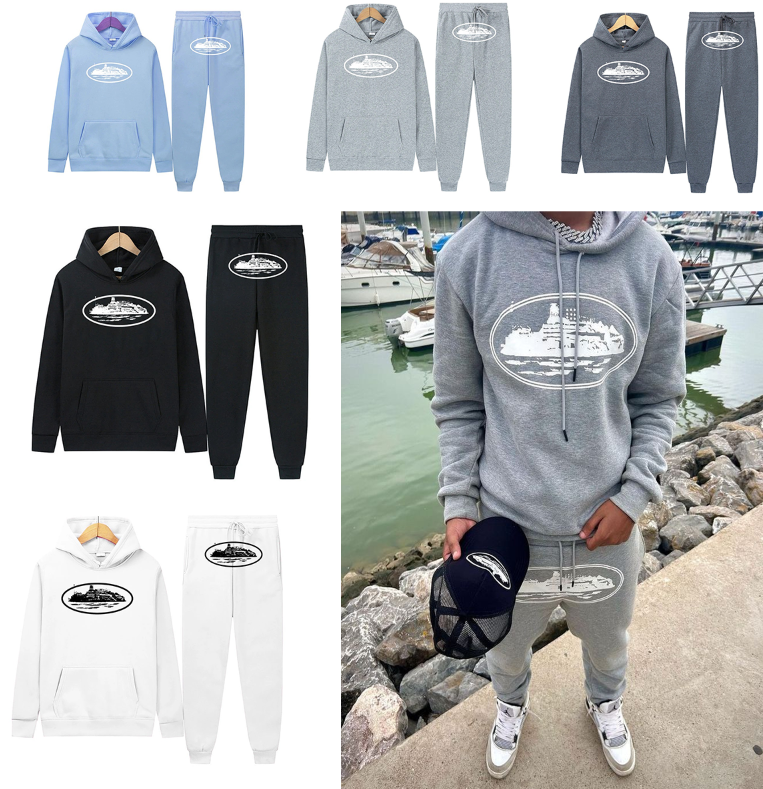 MarineVoyage Cruise Ship Graphic Hoodie and Jogger Set - Gray