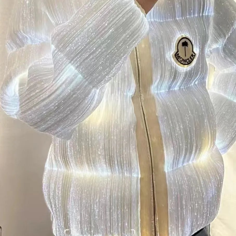 Moncler Genius Fiber-Optic Light-Up Puffer Jacket White