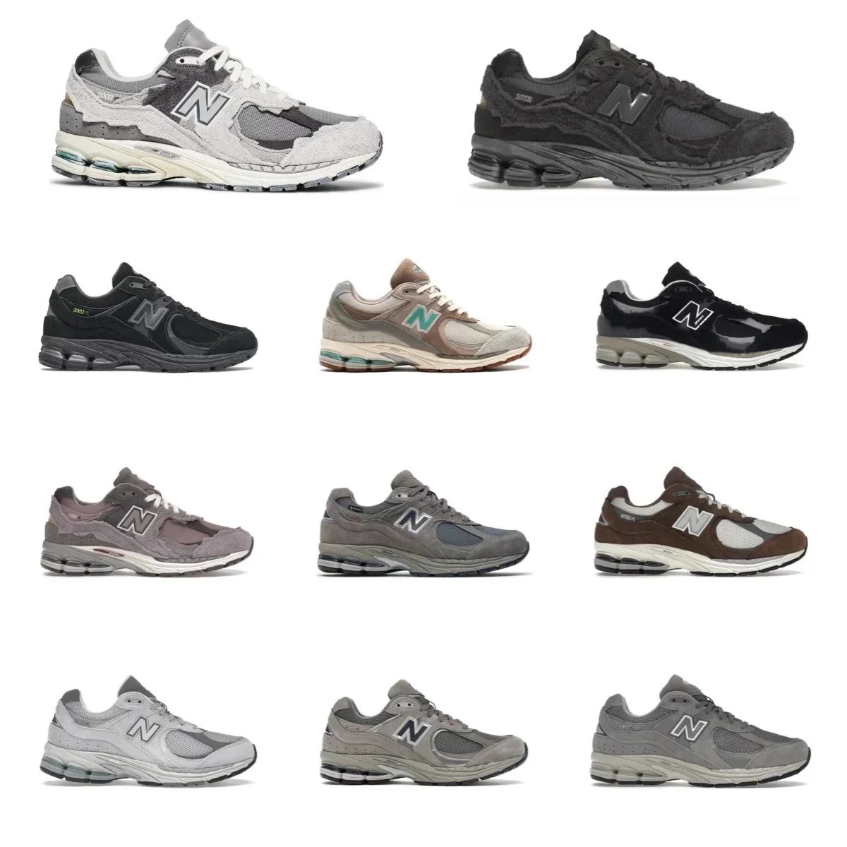 New Balance 2002R Grey Mesh Deconstructed Running Shoe