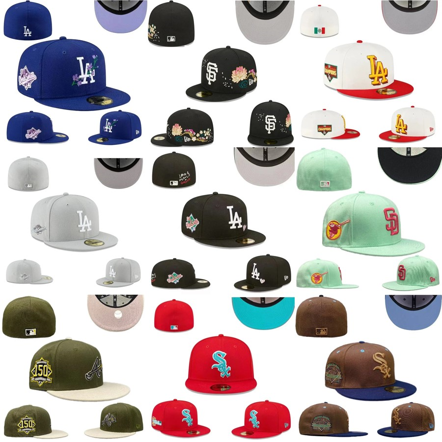 New Era 59FIFTY MLB Los Angeles Dodgers Floral Blue Fitted Cap