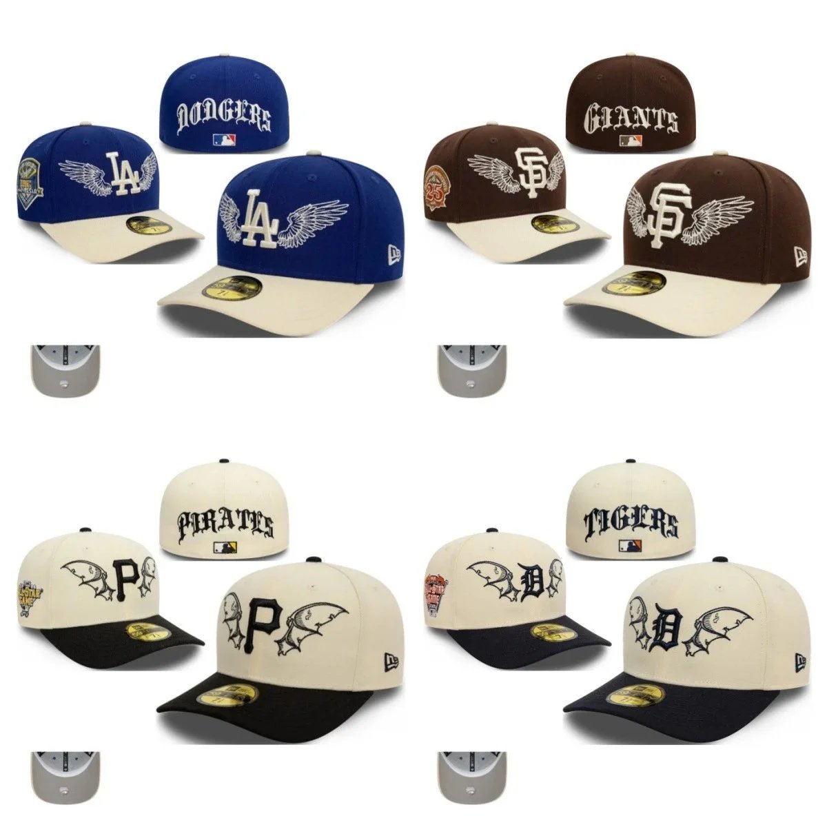 New Era 59FIFTY MLB Winged Logo Cap - Dodgers Giants Pirates Tigers