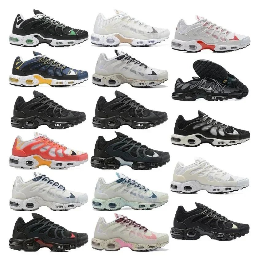 Nike Air Max Plus TN Ultra Black Green Mesh Running Shoes