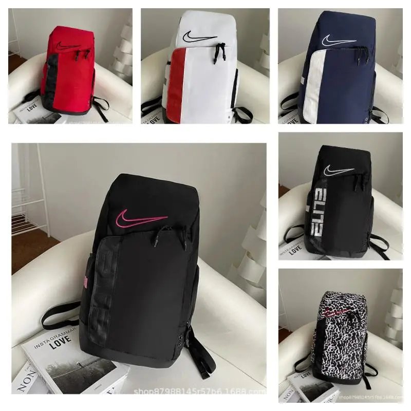 Nike Elite Backpack Black with Pink Swoosh and Front Pocket