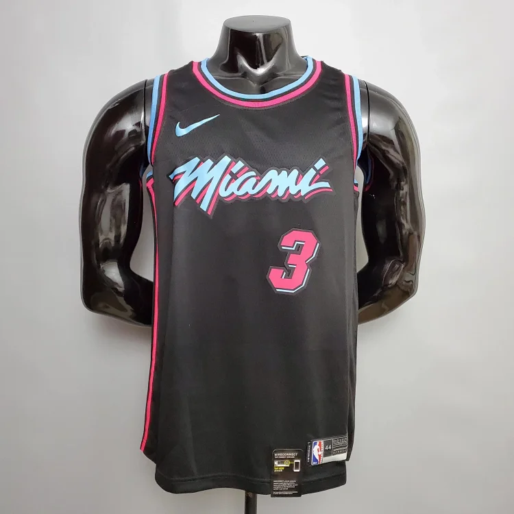 Nike Miami Heat Dwyane Wade City Edition Jersey Black Pink