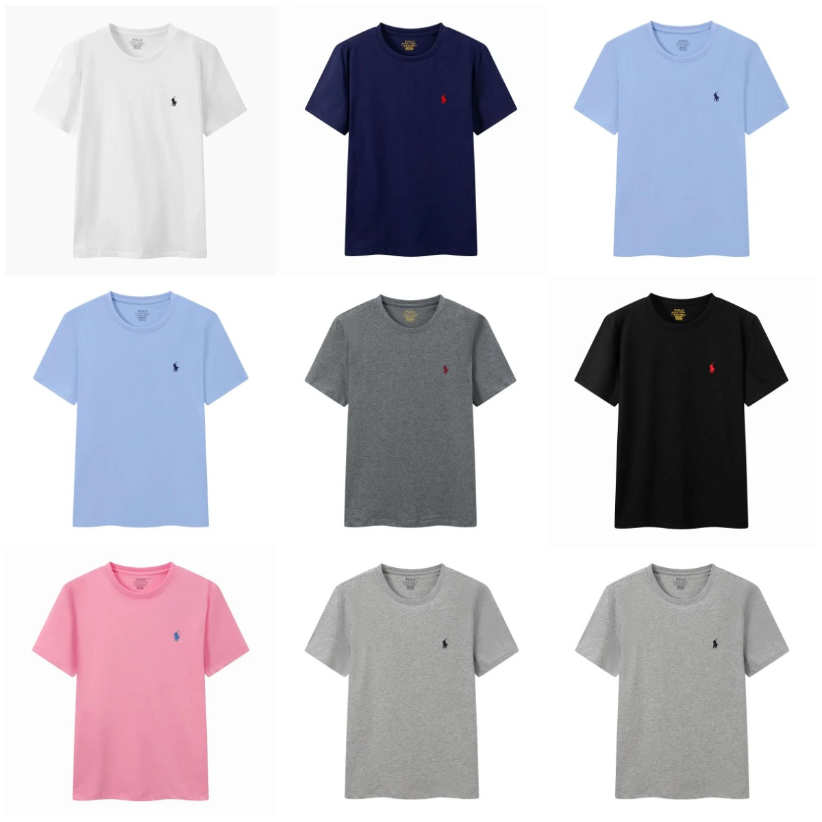 Polo Ralph Lauren Classic Cotton T-Shirt with Embroidered Pony Logo