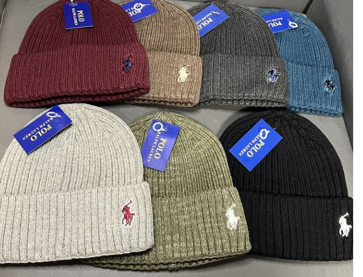 Polo Ralph Lauren Ribbed Knit Beanie with Embroidered Pony Logo