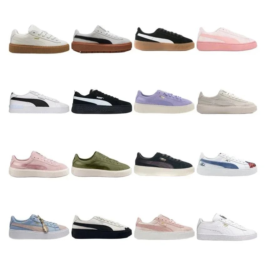 Puma Creeper Platform Sneaker - White with Gum Sole