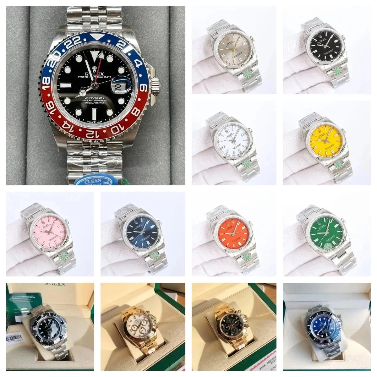 Rolex GMT-Master II Pepsi Bezel Black Dial Steel Watch
