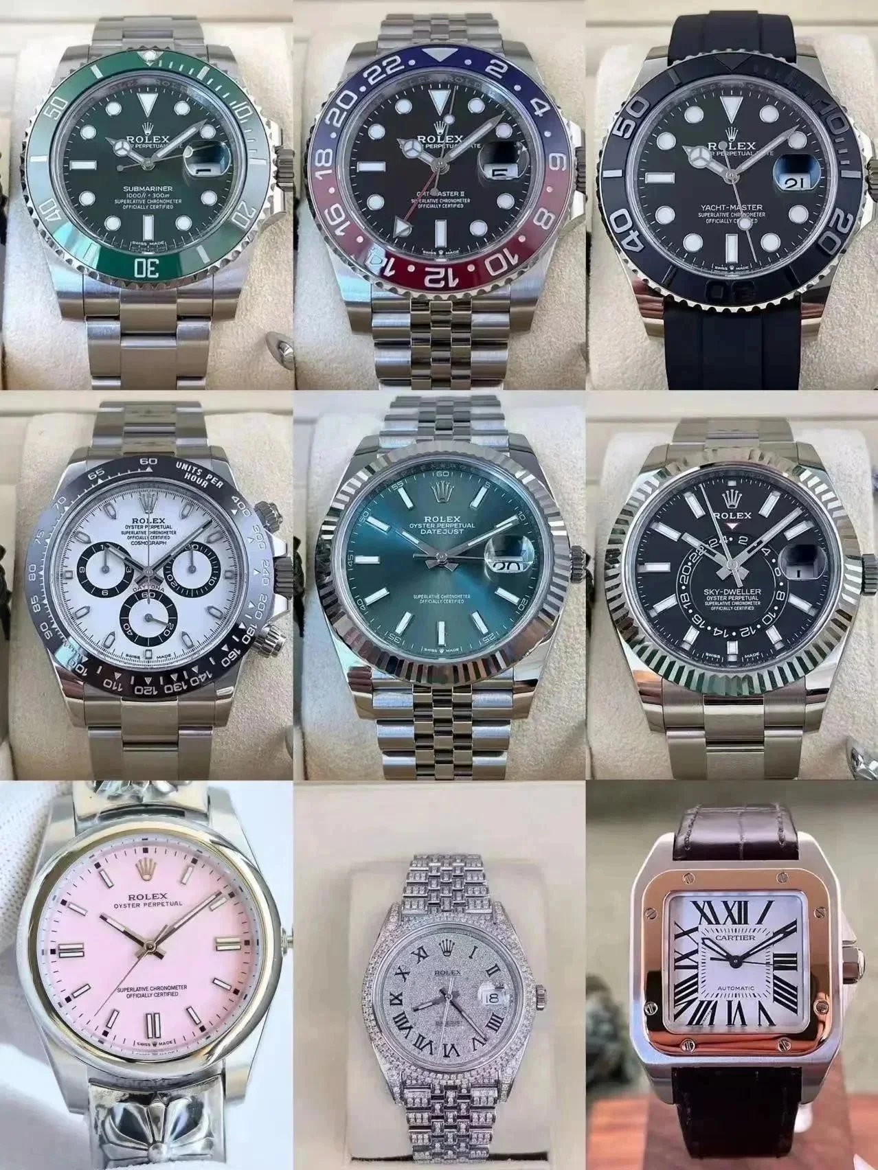 Rolex Submariner Green Bezel Black Dial Steel Watch 126610LV