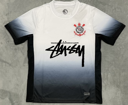 Stussy Corinthians Gradient Jersey - White to Black Fade