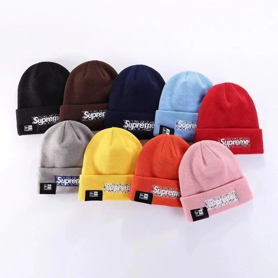 Supreme New Era Box Logo Beanie Knit Cap - Multi Color