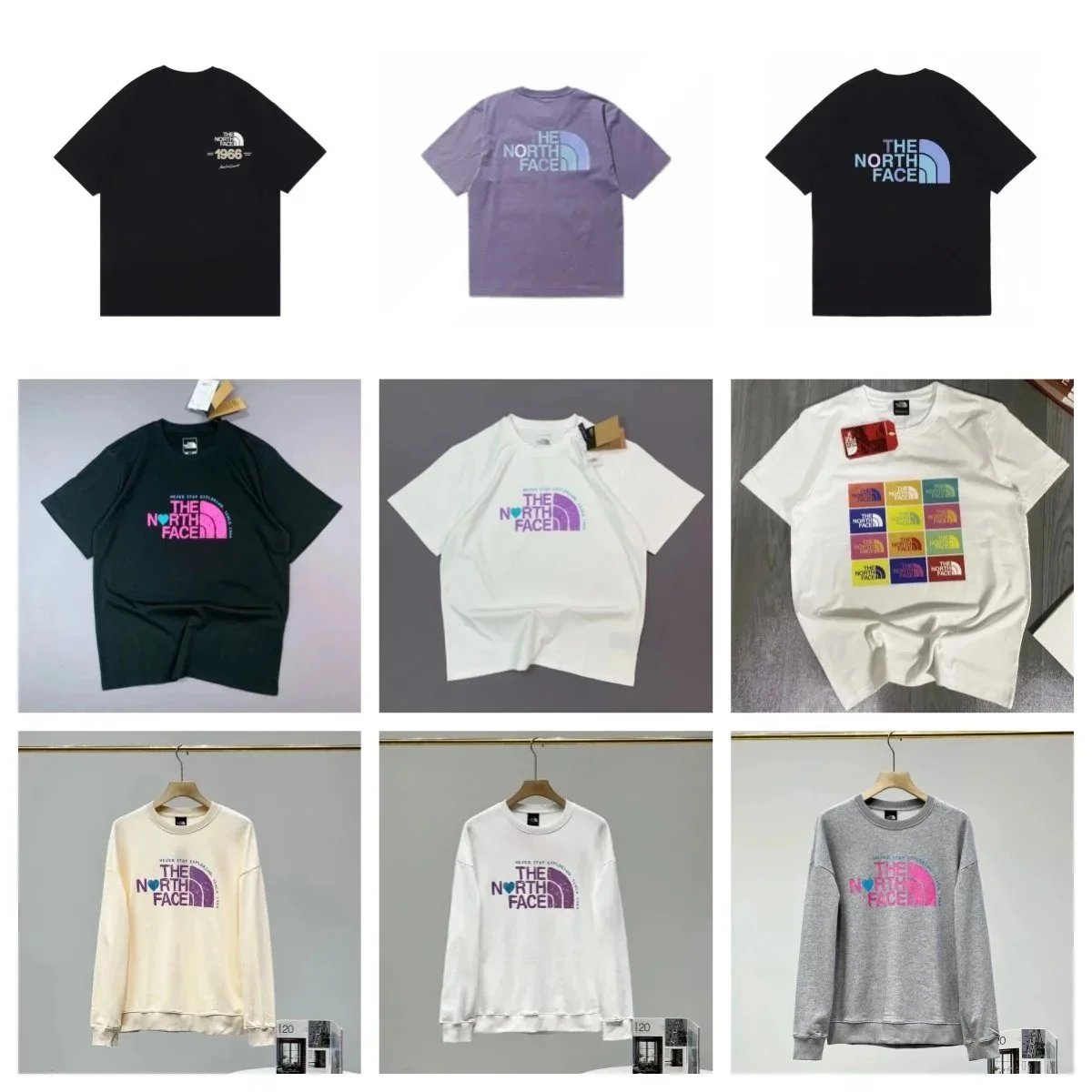 The North Face Purple Gradient Dome Logo T-Shirt