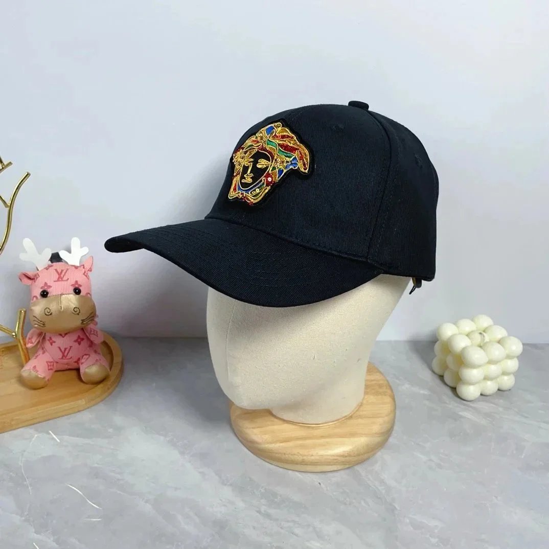 Versace Medusa Embroidered Black Baseball Cap